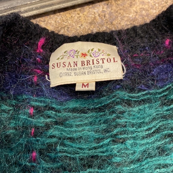 Vintage Susan Bristol Mohair Blend Button Sweater Medium - Picture 3 of 14